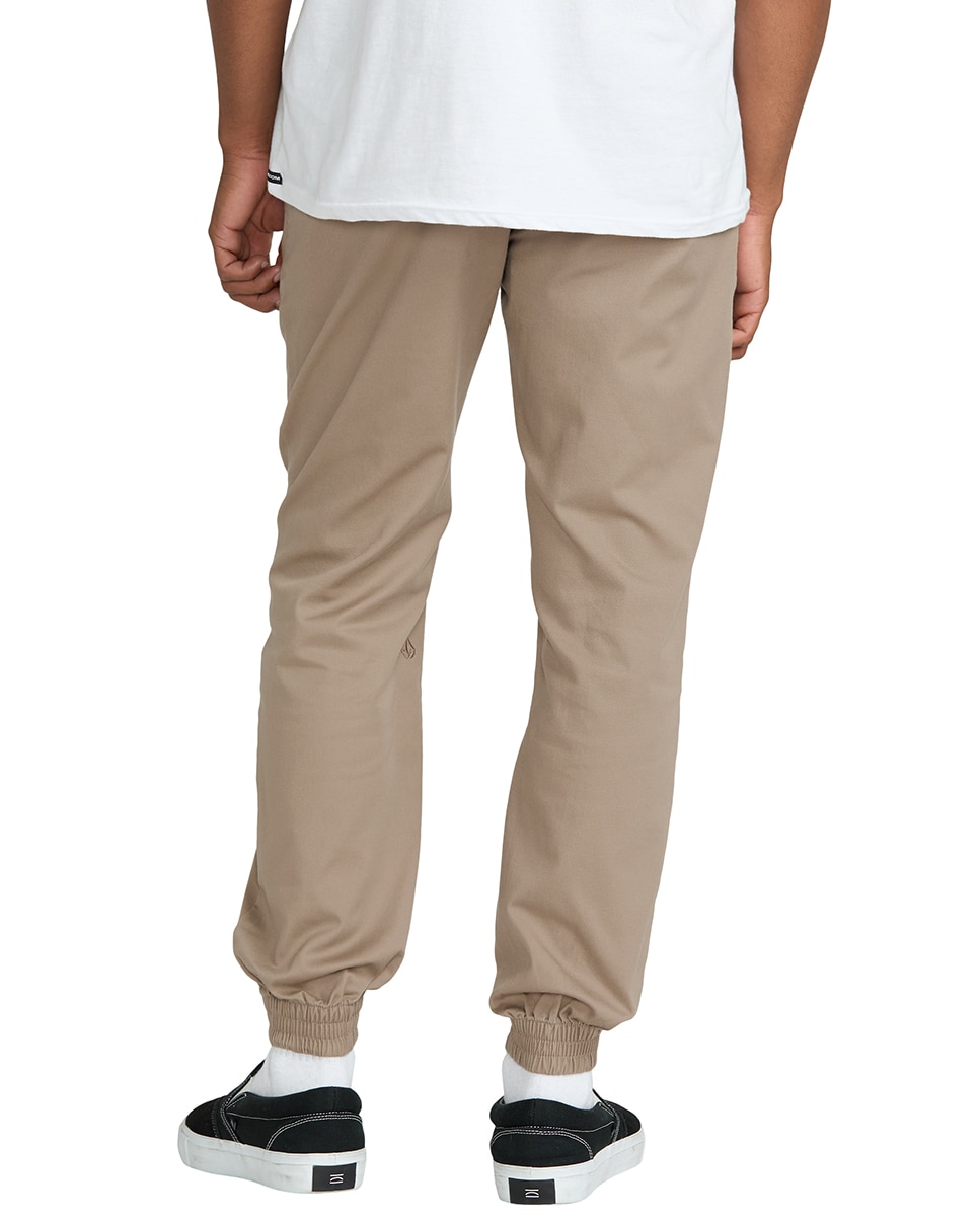 Imagen 2 de Jogger de hombre con corte slim y cintura elástica - Volcom - Kaki Kaki