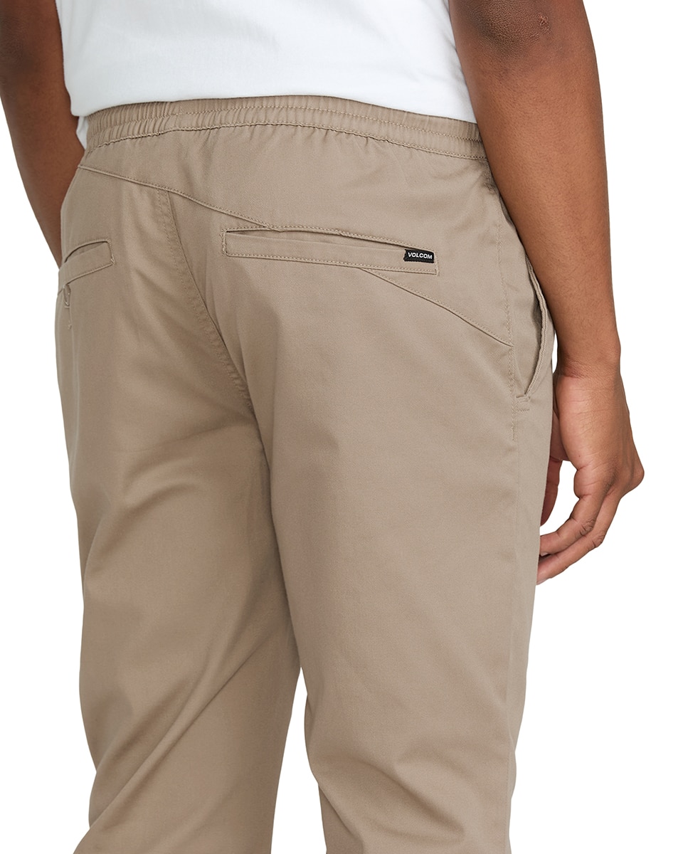 Imagen 5 de Jogger de hombre con corte slim y cintura elástica - Volcom - Kaki Kaki