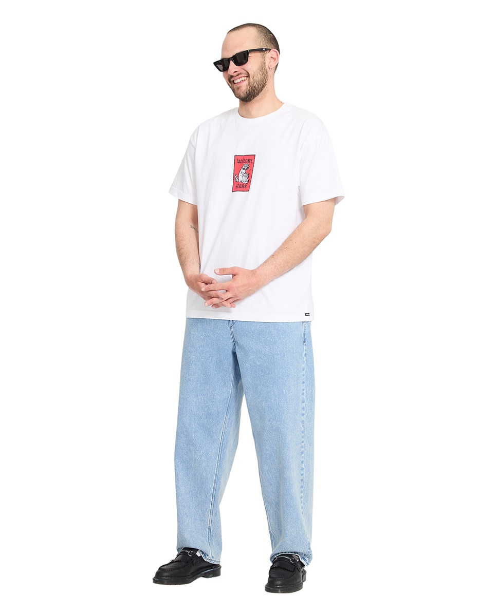 Vaquero de hombre modelo FREAZY con corte loose y color azul - Volcom - Azul claro Azul claro-3