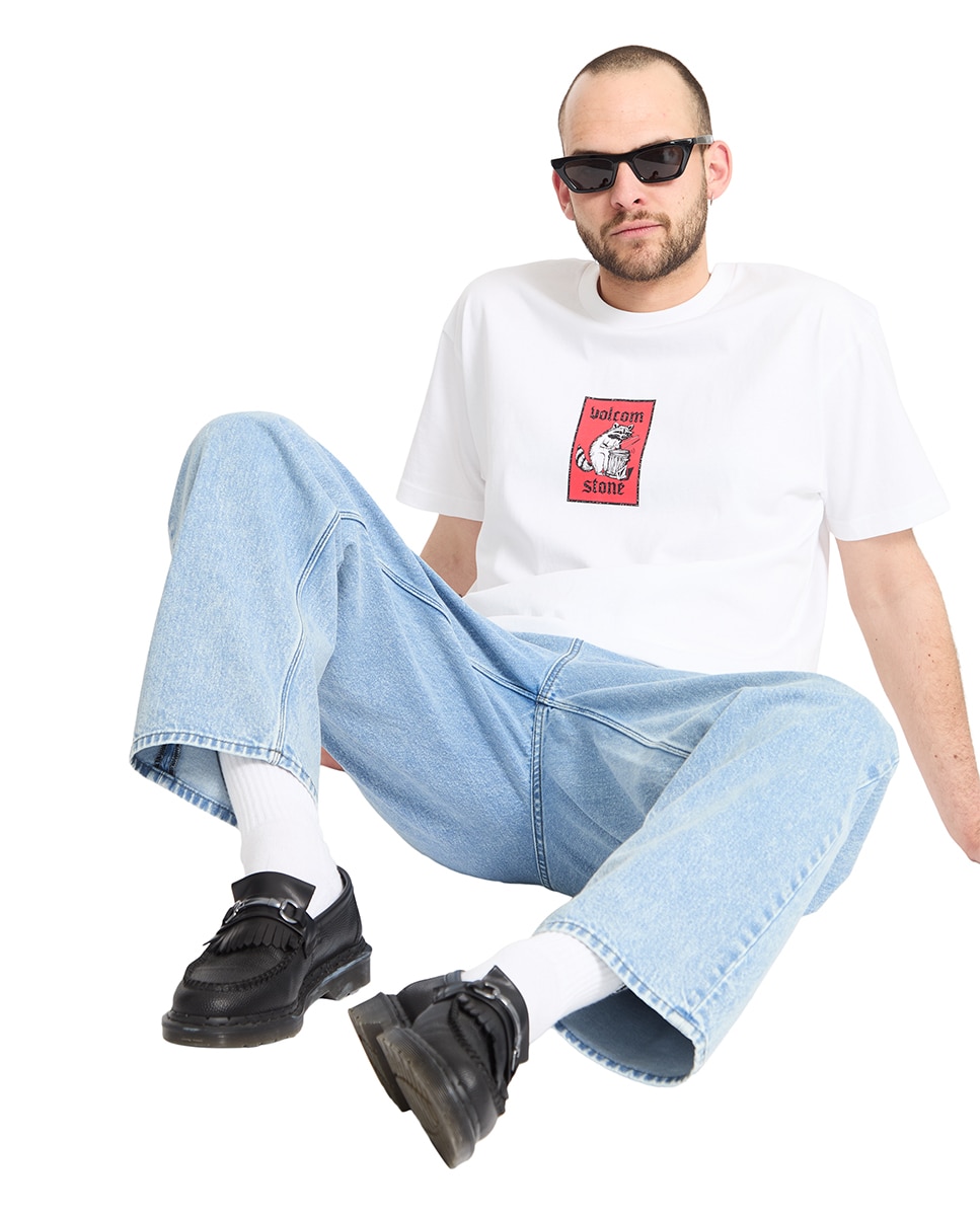 Vaquero de hombre modelo FREAZY con corte loose y color azul - Volcom - Azul claro Azul claro-5