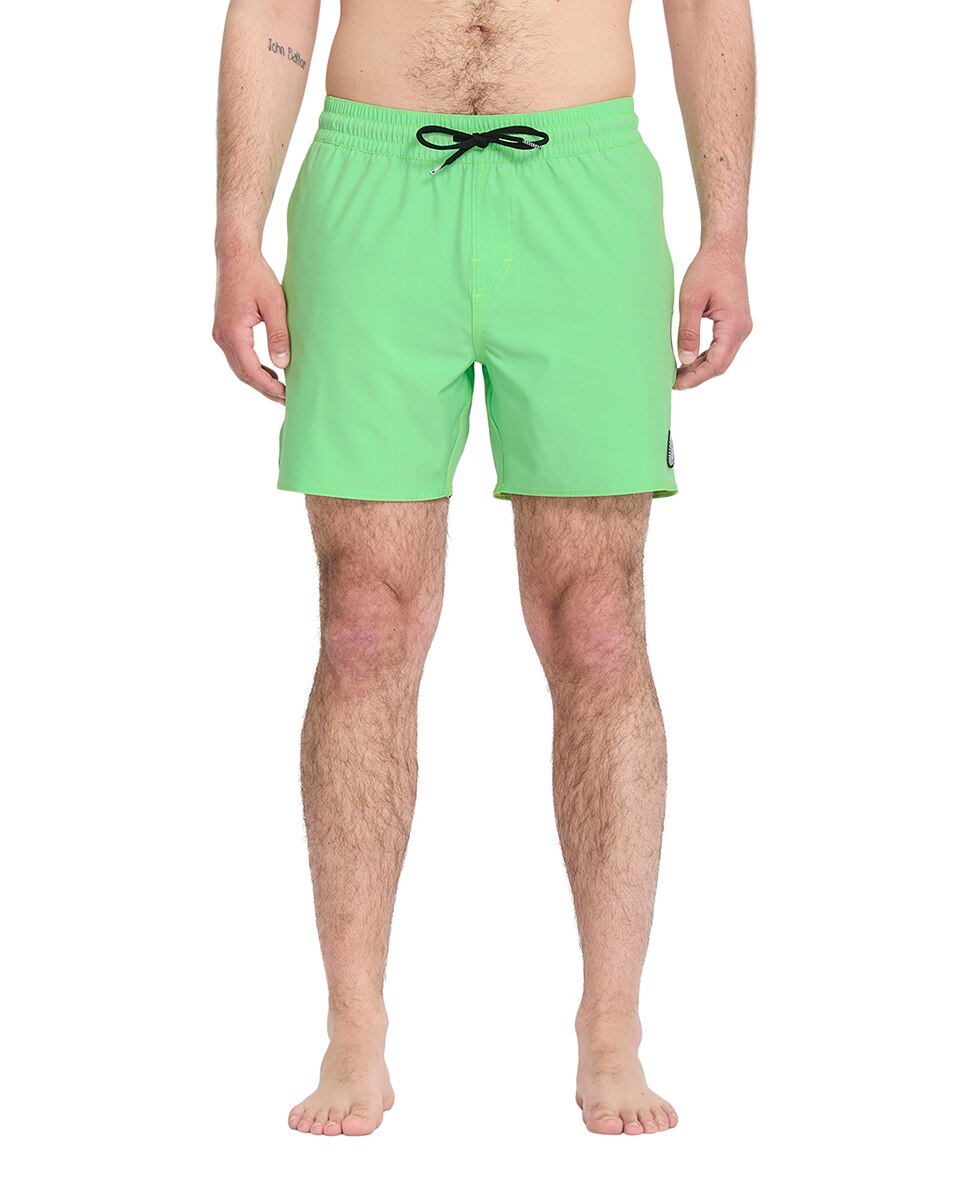 Imagen 0 de Bañador bermuda de hombre con cintura elástica Verde neón