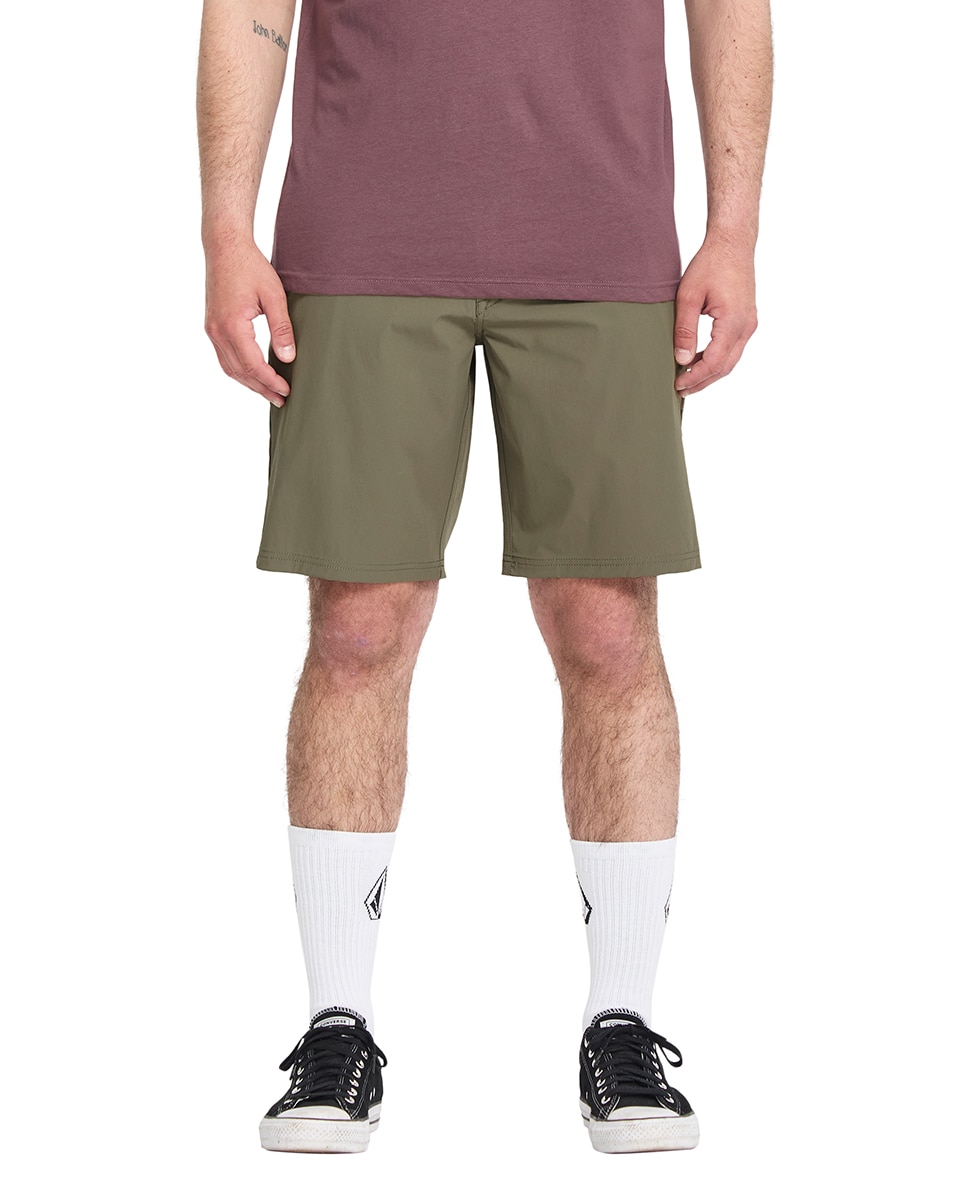 Bermuda de hombre lisa - Volcom - Verde militar Verde militar-1