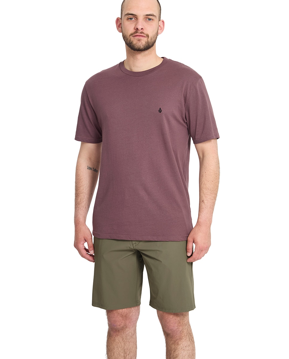 Bermuda de hombre lisa - Volcom - Verde militar Verde militar-4