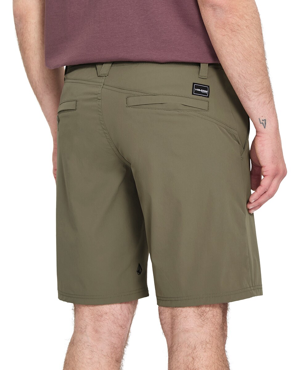 Bermuda de hombre lisa - Volcom - Verde militar Verde militar-5