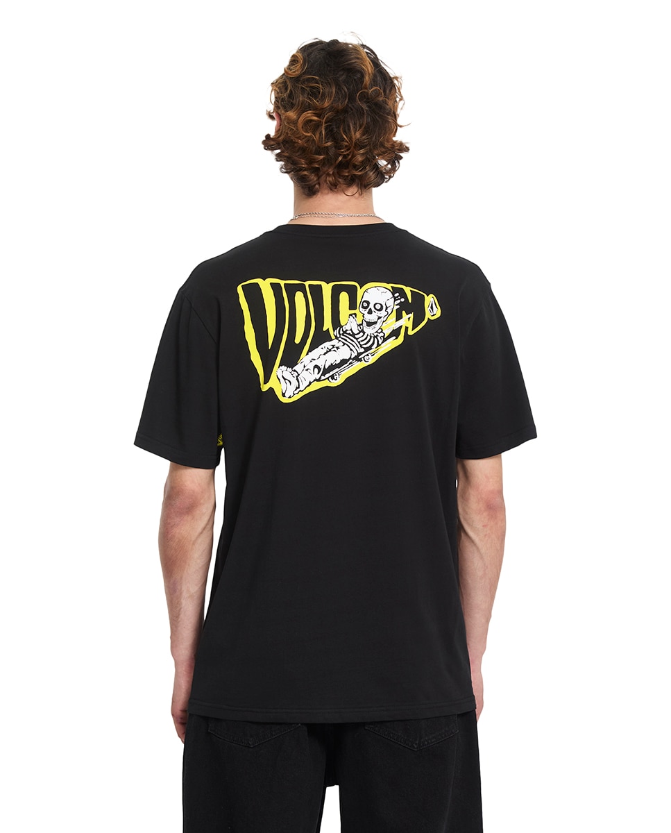 Camiseta de hombre de manga corta y cuello redondo - Volcom - Negro Negro-2
