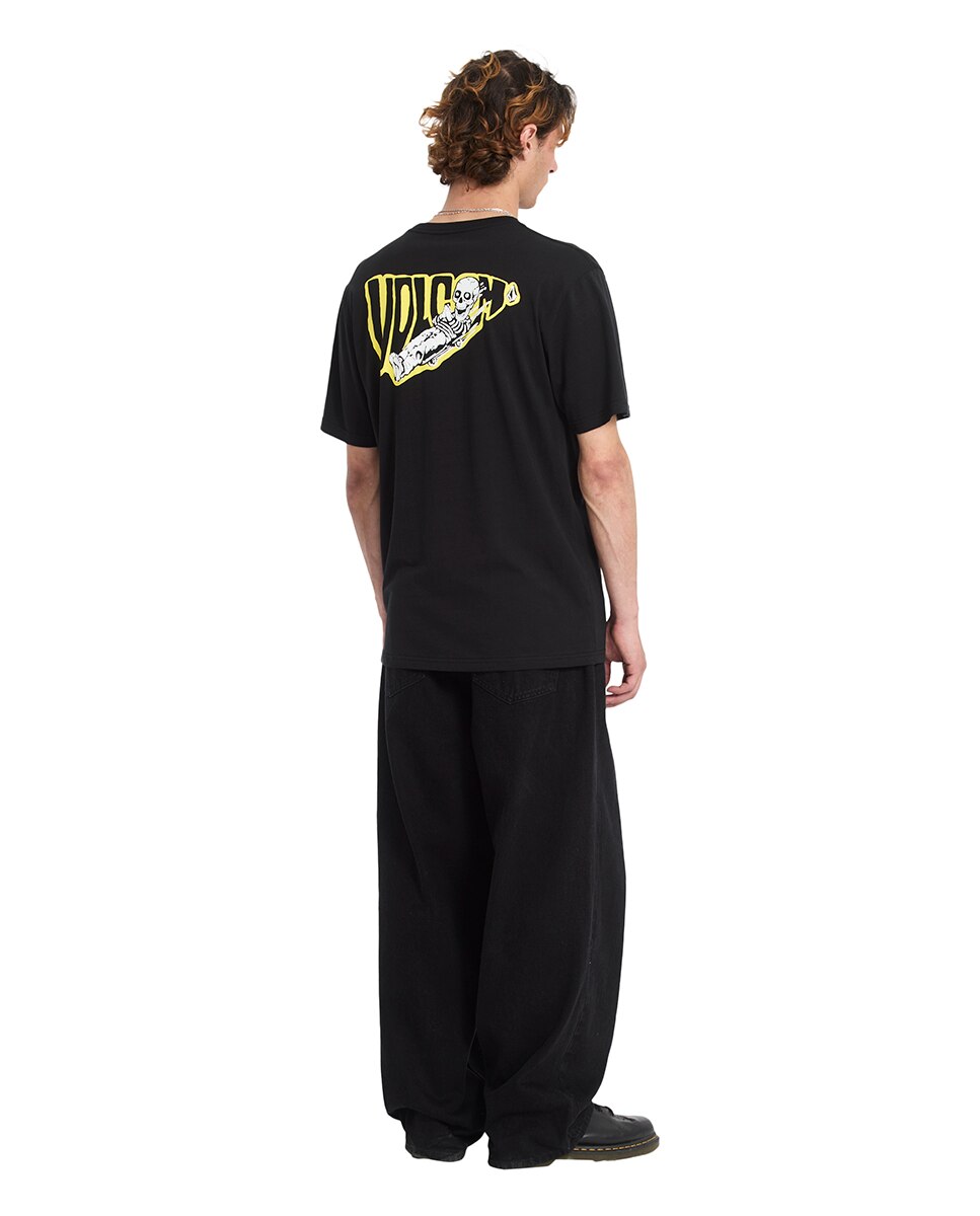 Camiseta de hombre de manga corta y cuello redondo - Volcom - Negro Negro-3