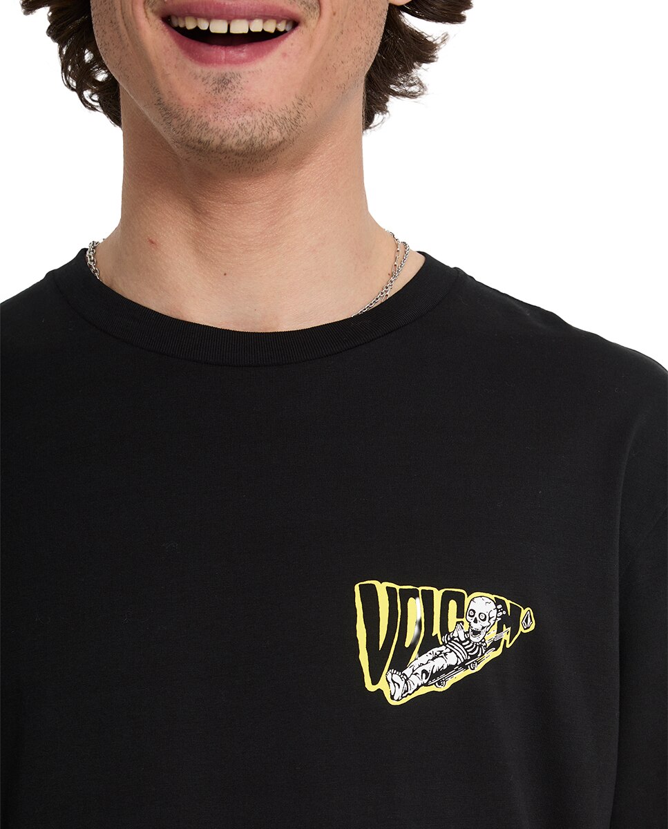 Camiseta de hombre de manga corta y cuello redondo - Volcom - Negro Negro-5