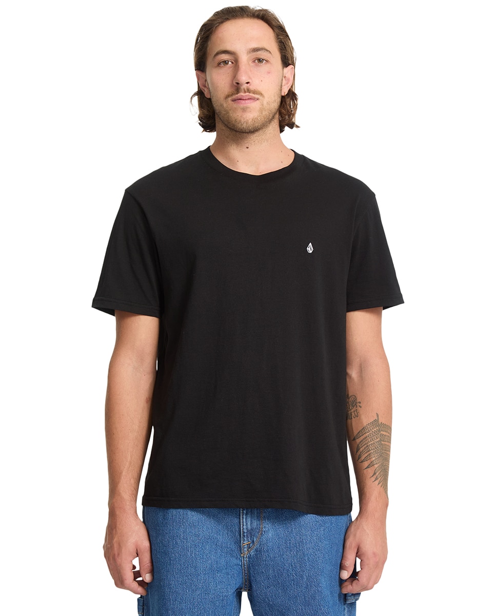 Imagen 0 de Camiseta de hombre de manga corta y cuello redondo Negro