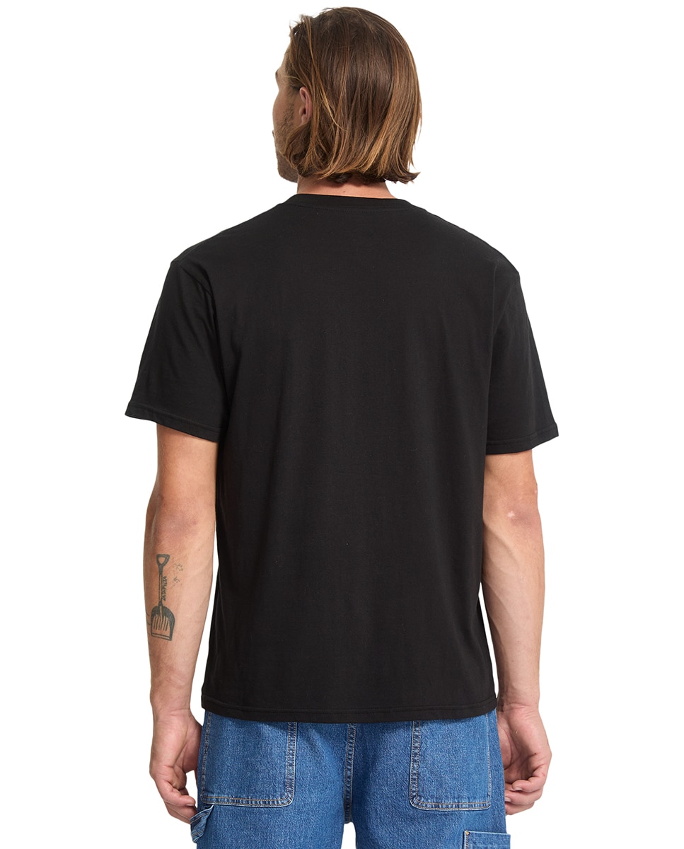 Camiseta de hombre de manga corta y cuello redondo - Volcom - Negro Negro-2