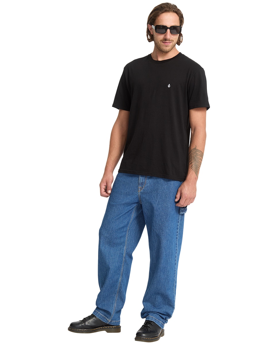 Camiseta de hombre de manga corta y cuello redondo - Volcom - Negro Negro-3