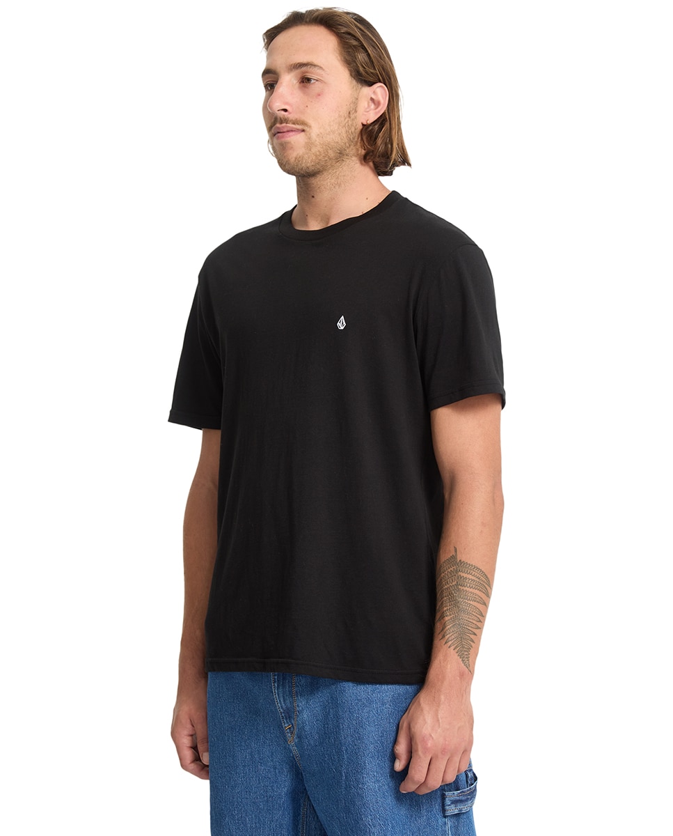 Camiseta de hombre de manga corta y cuello redondo - Volcom - Negro Negro-4