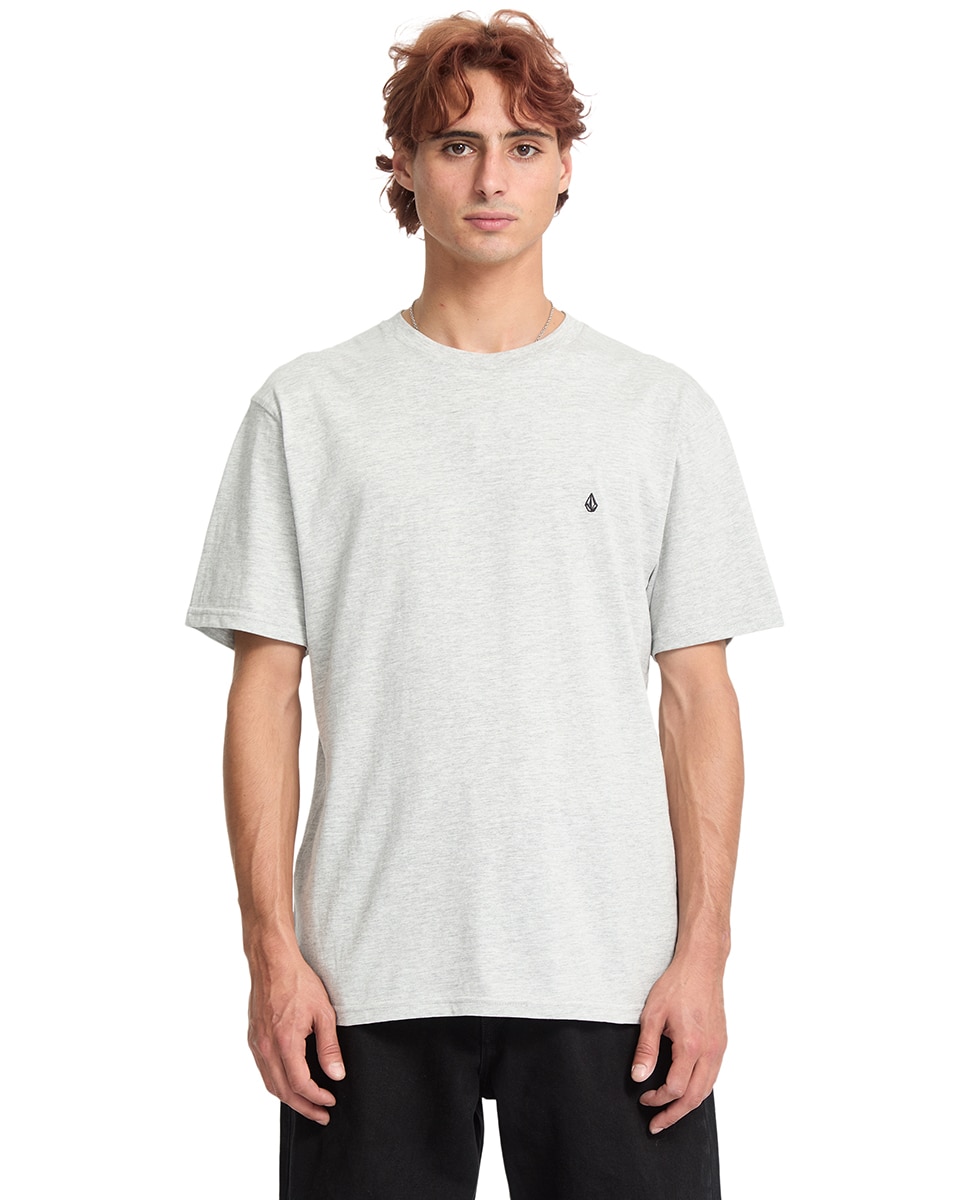 Camiseta de hombre de manga corta y cuello redondo - Volcom - Gris Gris-1