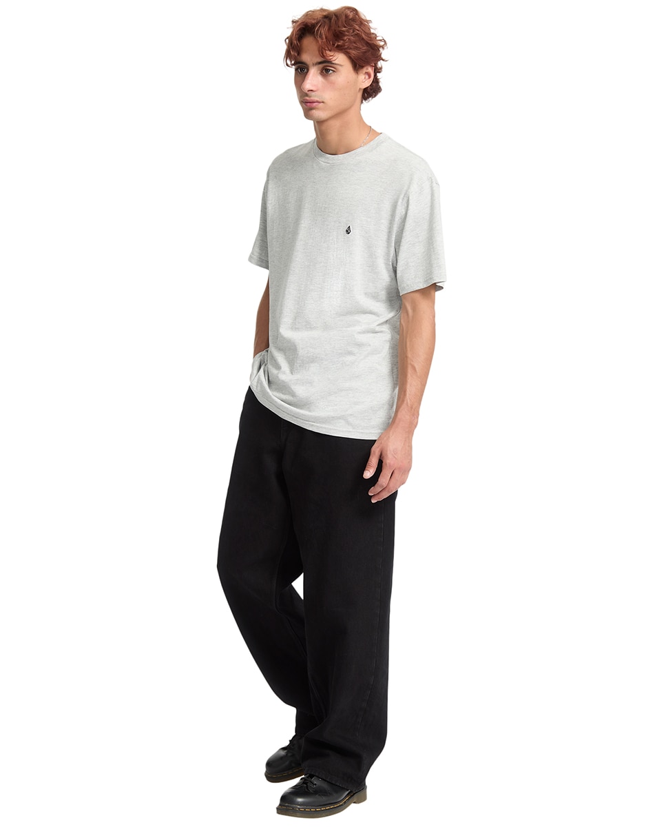 Camiseta de hombre de manga corta y cuello redondo - Volcom - Gris Gris-3