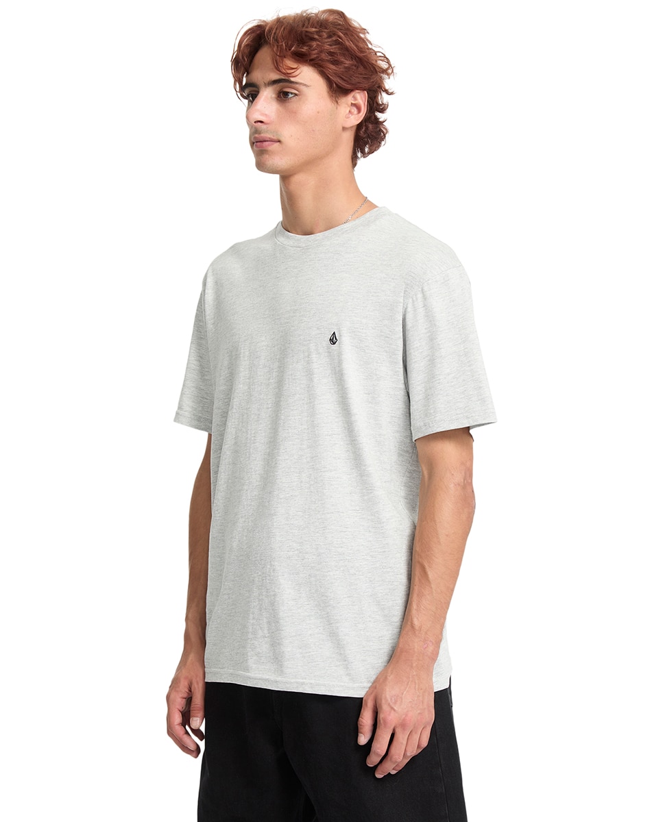 Camiseta de hombre de manga corta y cuello redondo - Volcom - Gris Gris-4