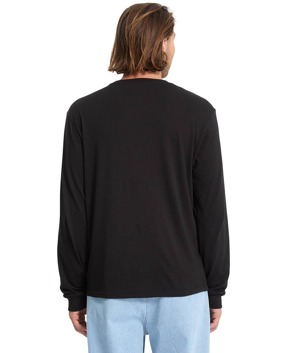 Imagen 2 de Camiseta de hombre de manga larga y cuello redondo - Volcom - Negro Negro