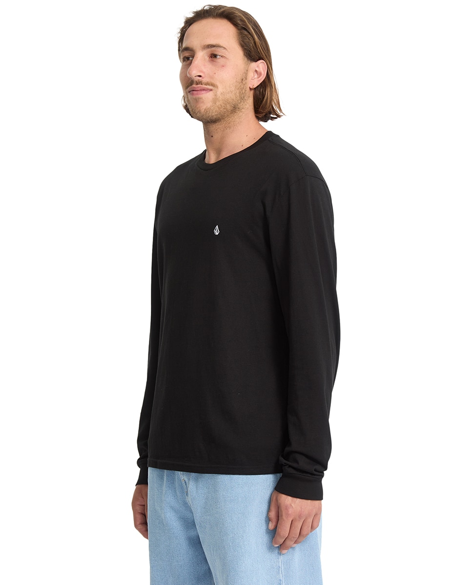 Imagen 4 de Camiseta de hombre de manga larga y cuello redondo - Volcom - Negro Negro