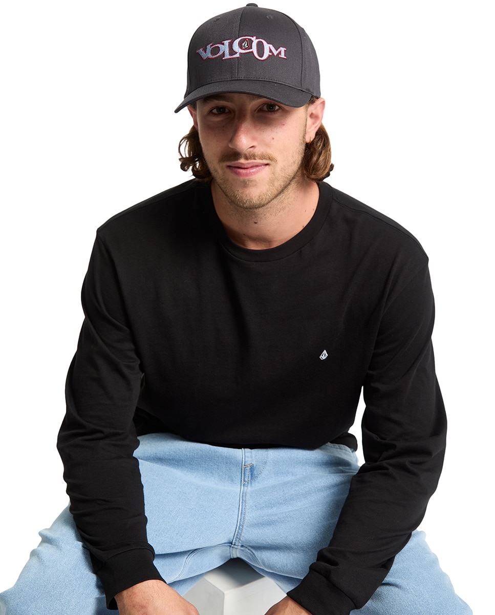 Imagen 5 de Camiseta de hombre de manga larga y cuello redondo - Volcom - Negro Negro