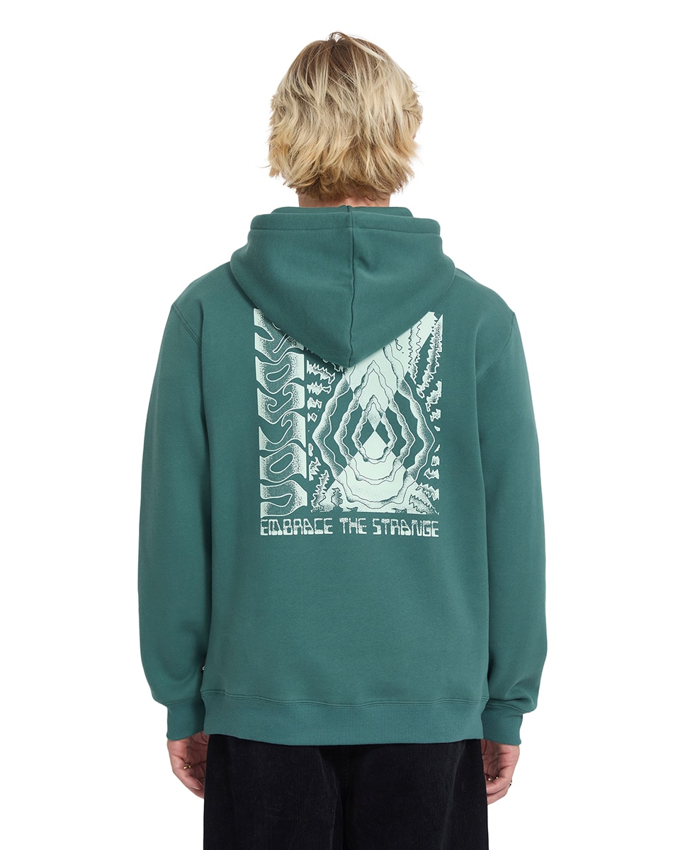 Sudadera de hombre azul con capucha - Volcom - Negro Verde azulado-2