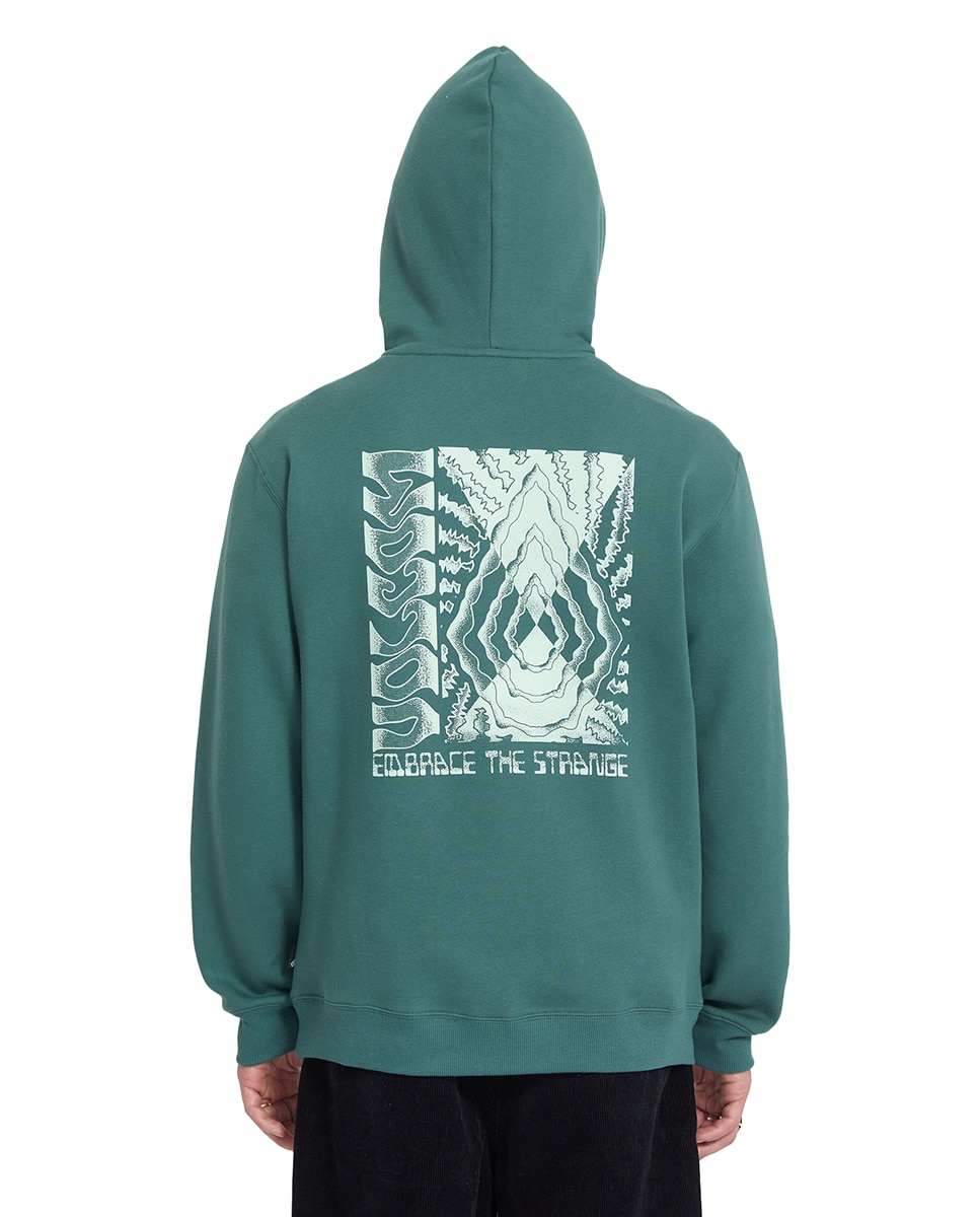 Sudadera de hombre azul con capucha - Volcom - Negro Verde azulado-5