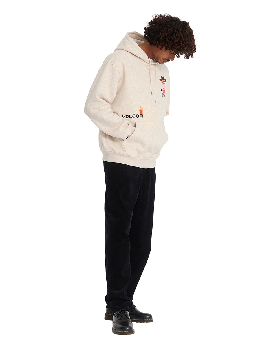 Sudadera de hombre azul con capucha - Volcom - Marrón claro Marrón claro-3