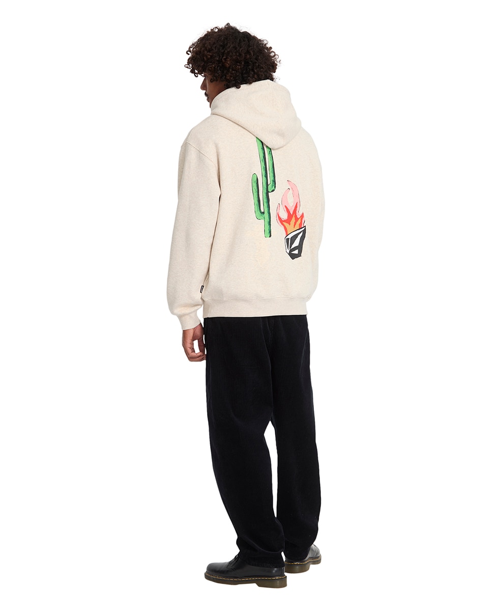 Sudadera de hombre azul con capucha - Volcom - Marrón claro Marrón claro-4