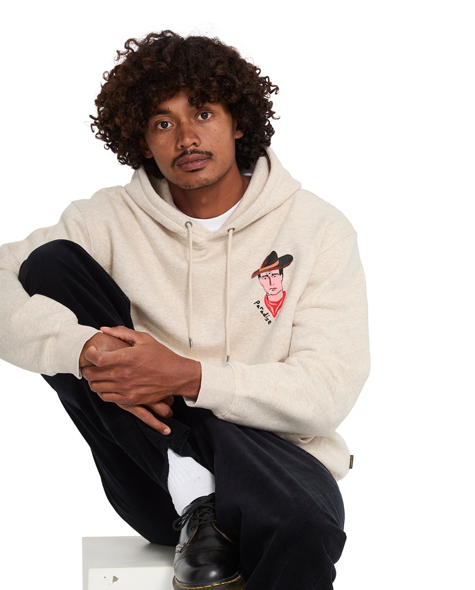 Sudadera de hombre azul con capucha - Volcom - Marrón claro Marrón claro-5