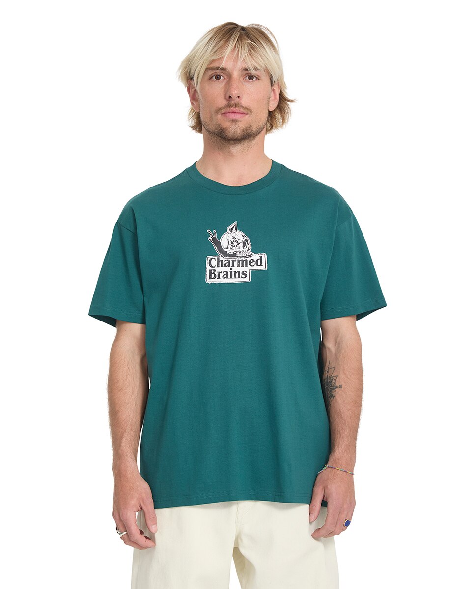 Imagen 0 de Camiseta de hombre de manga corta y cuello redondo Verde