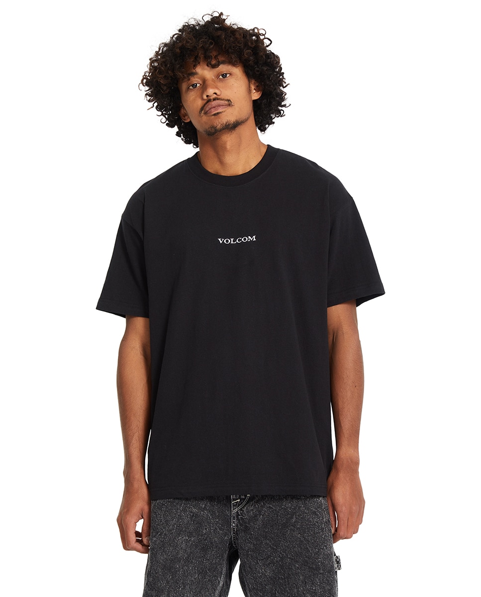 Imagen 0 de Camiseta de hombre de manga corta y cuello redondo Negro