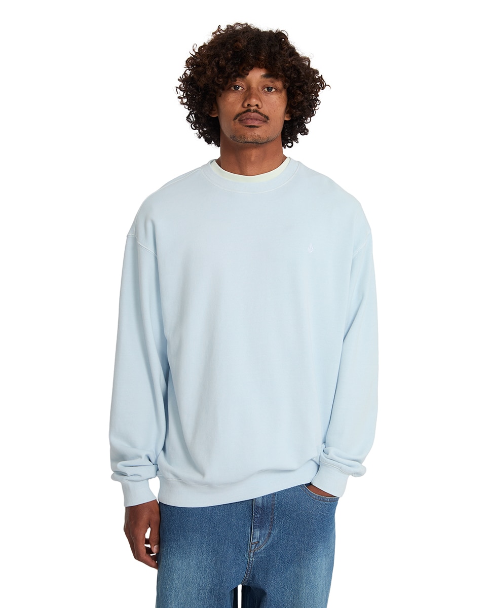 Sudadera de hombre sin capucha - Volcom - Azul claro Azul claro-4