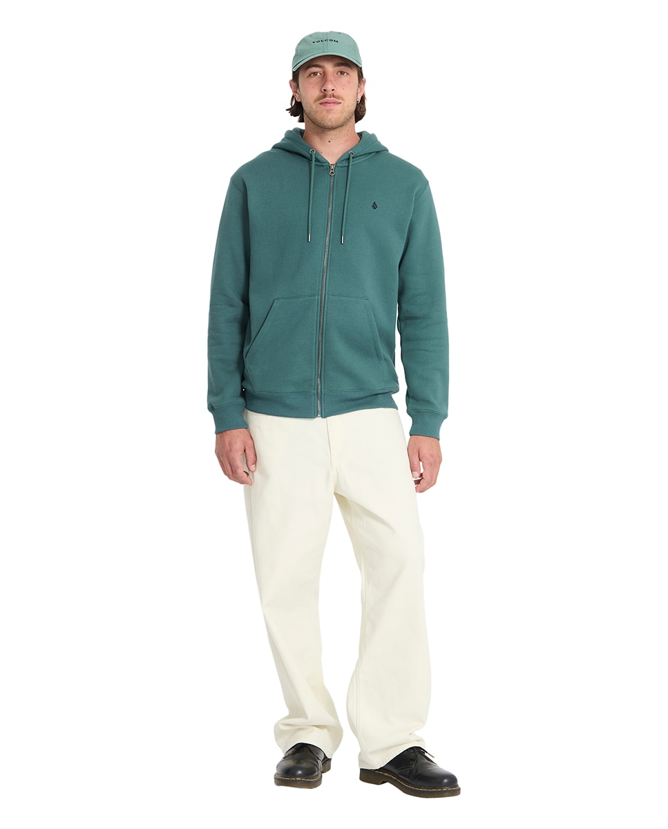 Sudadera de hombre de cremallera y capucha - Volcom - Verde Verde-3