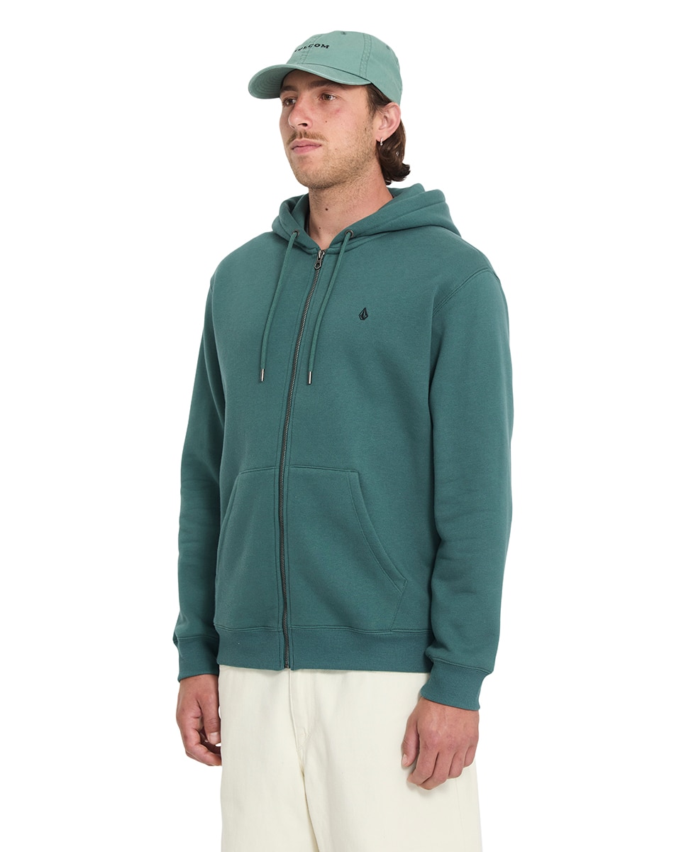 Sudadera de hombre de cremallera y capucha - Volcom - Verde Verde-4
