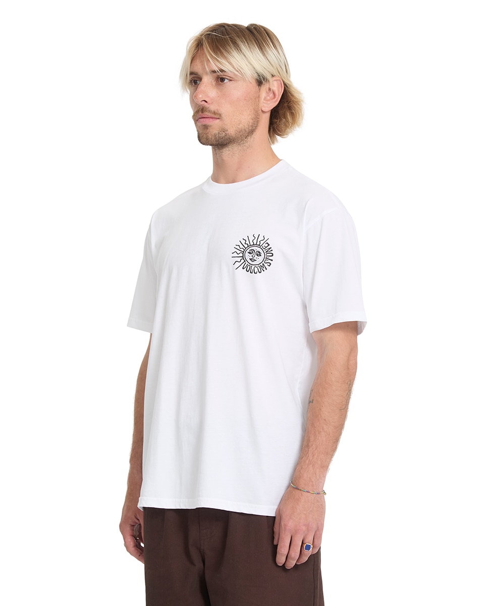 Camiseta de hombre de manga corta y cuello redondo - Volcom - Blanco Blanco-4