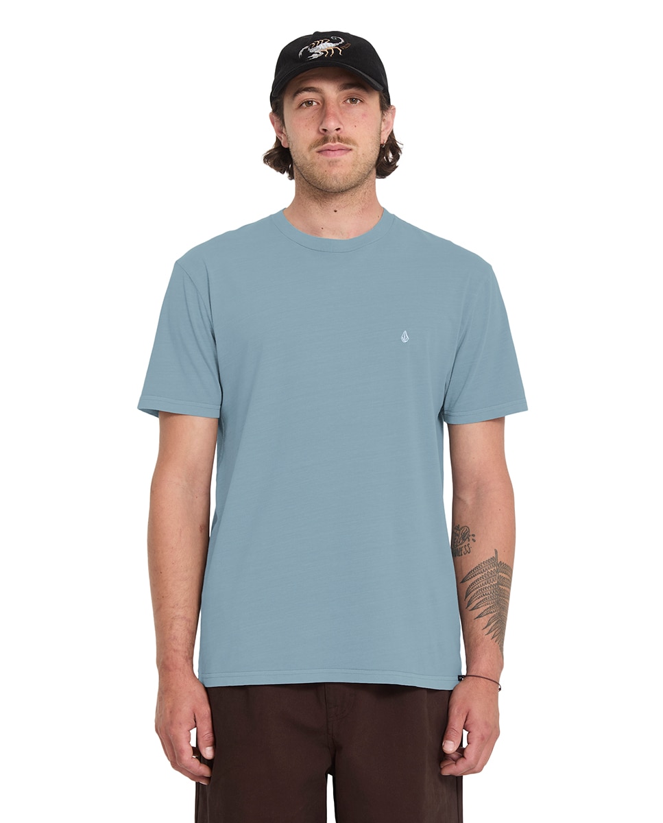 Imagen 0 de Camiseta de hombre de manga corta y cuello redondo Azul claro