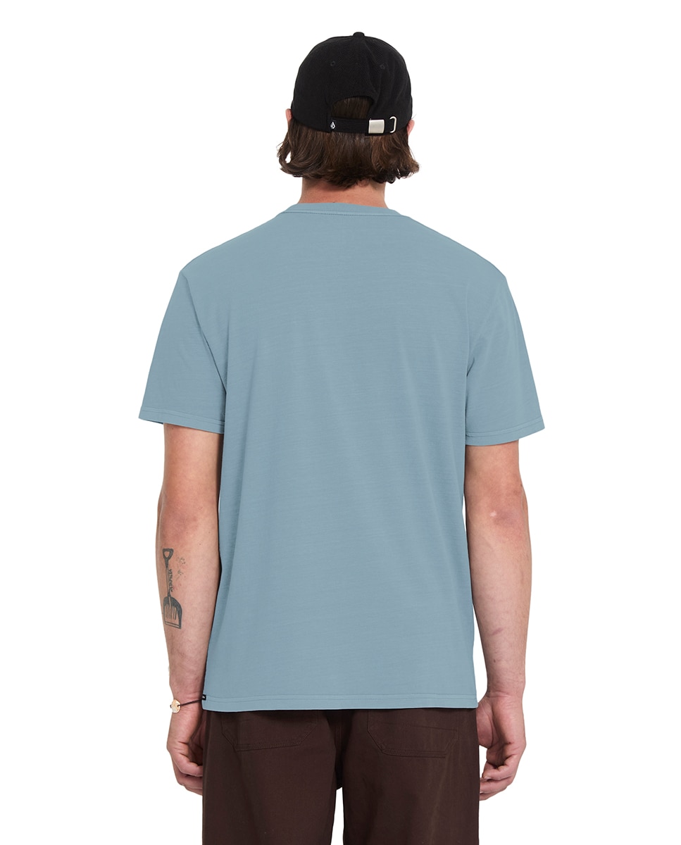 Camiseta de hombre de manga corta y cuello redondo - Volcom - Azul claro Azul claro-2