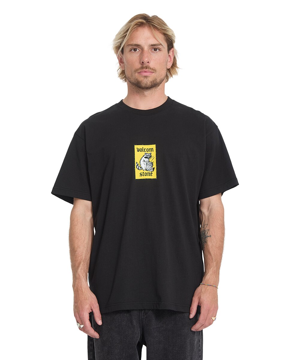 Imagen 0 de Camiseta de hombre de manga corta y cuello redondo Negro