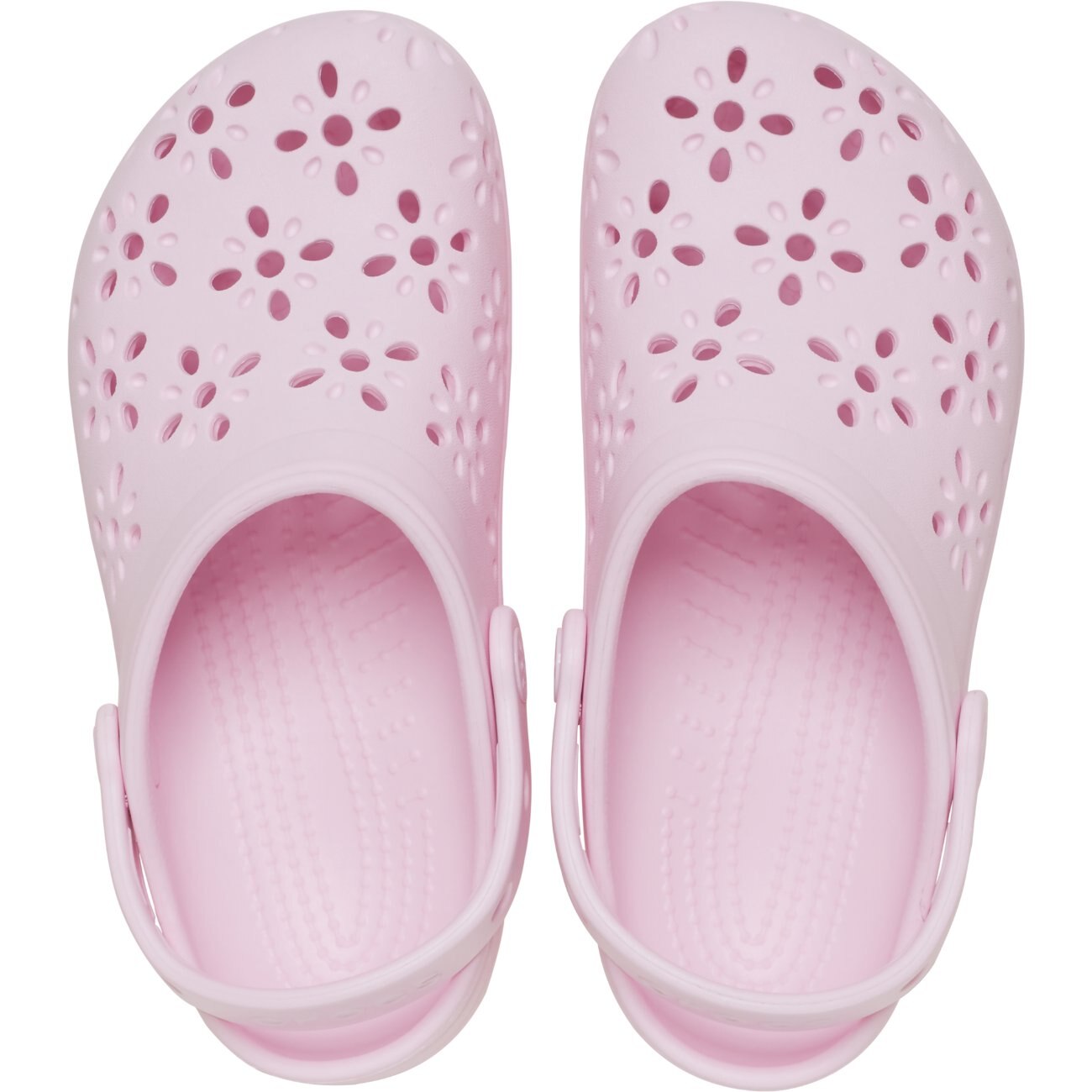Zuecos de niños Classic Floral Cut Out Clog K Crocs - Rosa Rosa-3