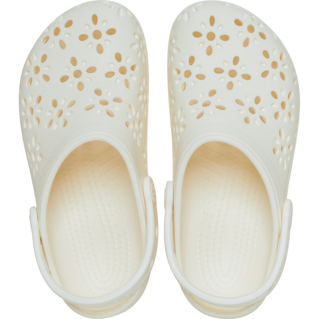 Zuecos de niños Classic Floral Cut Out Clog T Crocs - Blanco Blanco-3