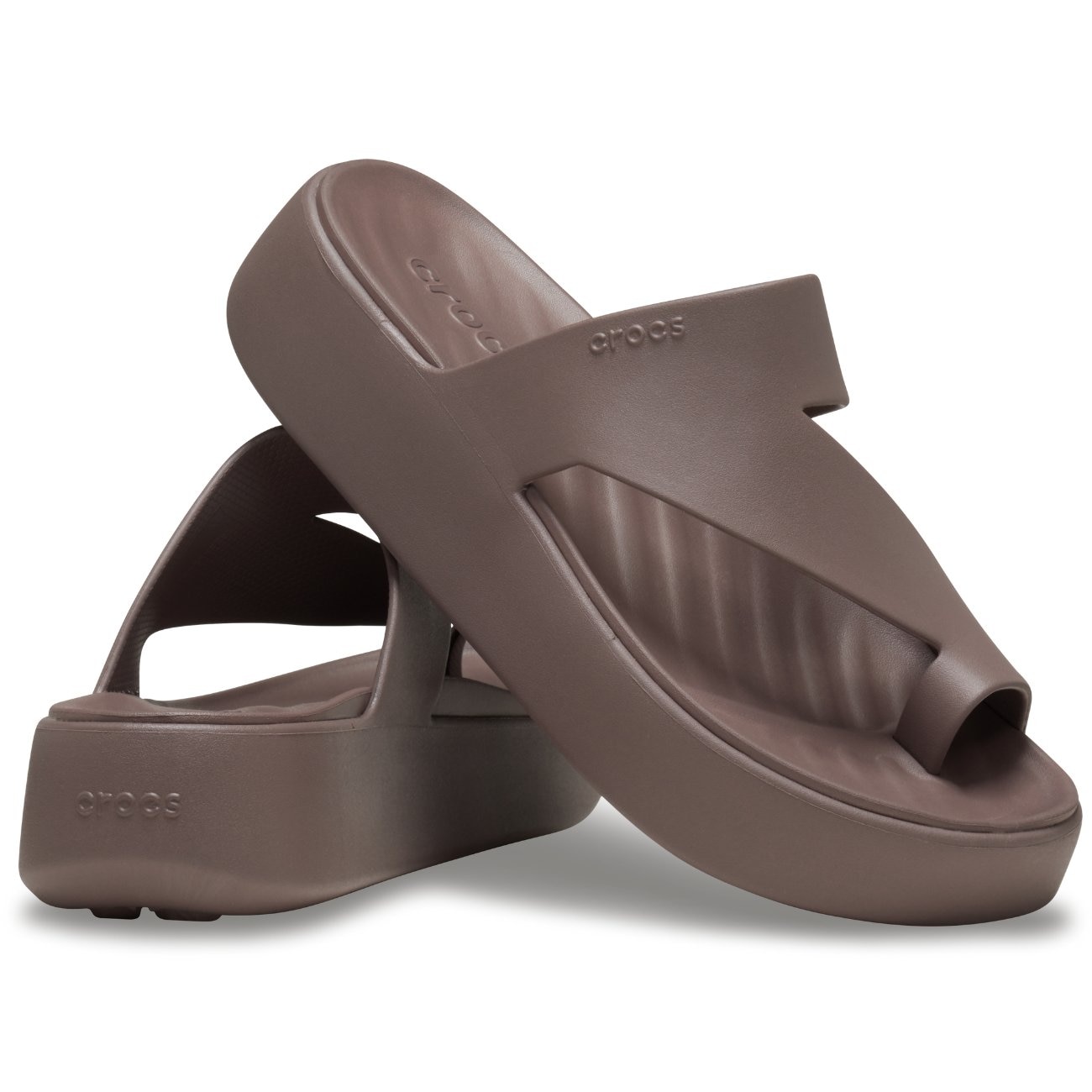 Sandalias de mujer Getaway Platform Toe Loop W Crocs - Marrón Marrón-2