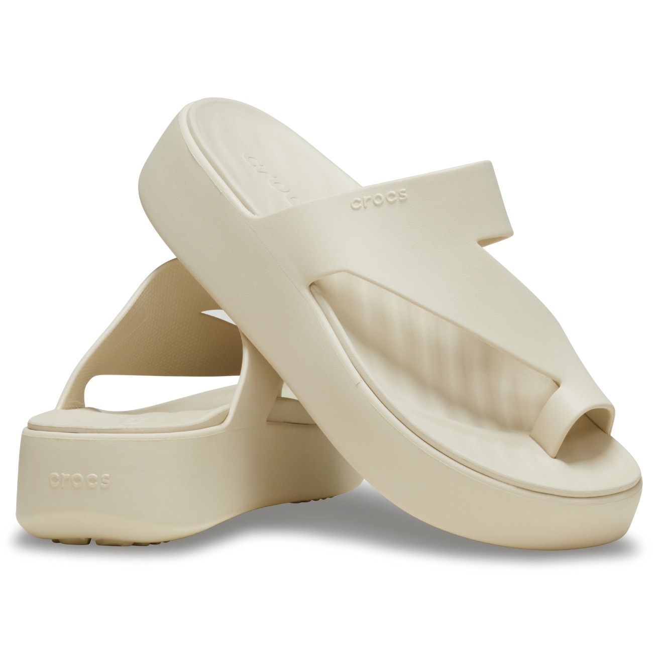 Sandalias de mujer Getaway Platform Toe Loop W Crocs - Marrón claro Marrón claro-2