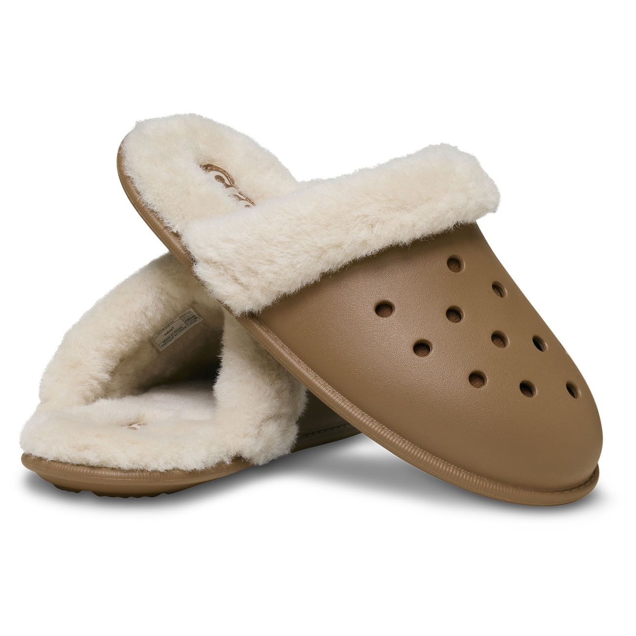 Zapatillas de casa unisex Classic Fuzz Scuff U Crocs - Natural Natural-2