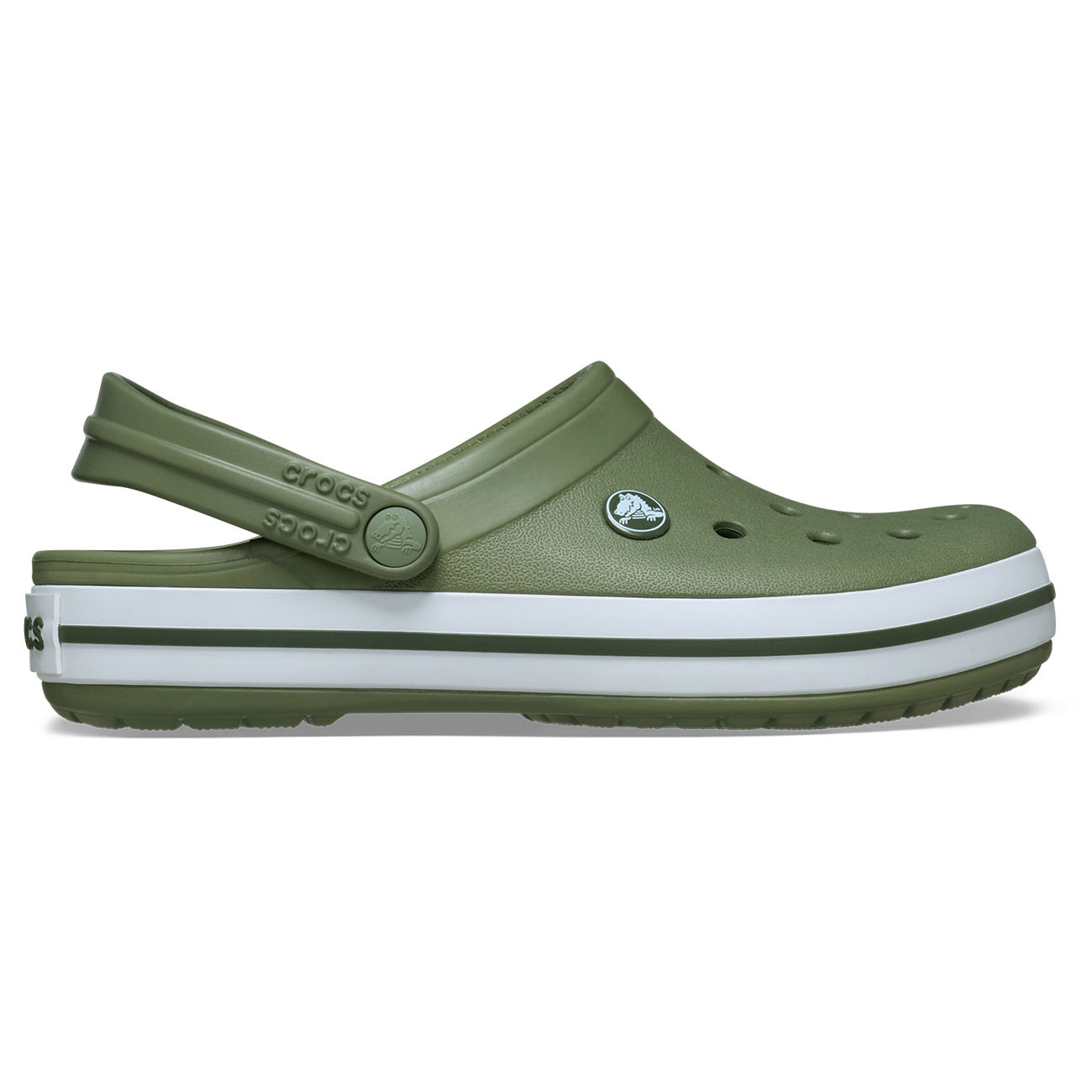 Imagen 0 de Zuecos unisex Crocband Crocs Verde militar