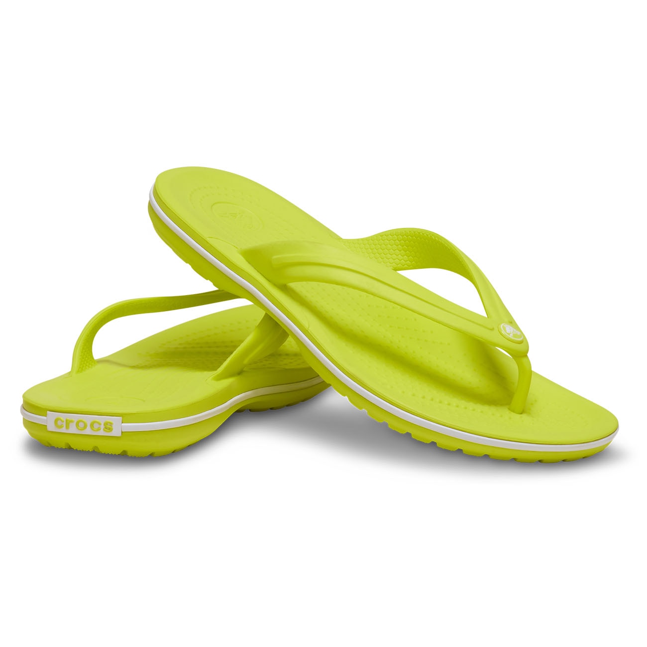 Chanclas unisex Crocband Flip Crocs - Verde flúor Verde flúor-2