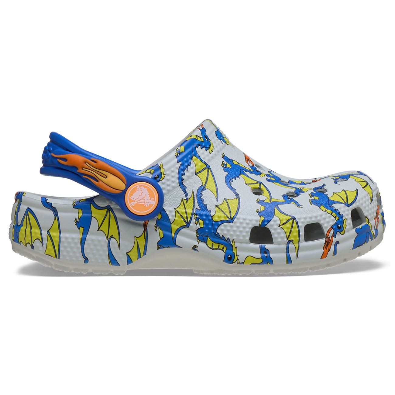 Imagen 0 de Zuecos de bebés Classic Dragon Graphic Clog T Crocs Gris