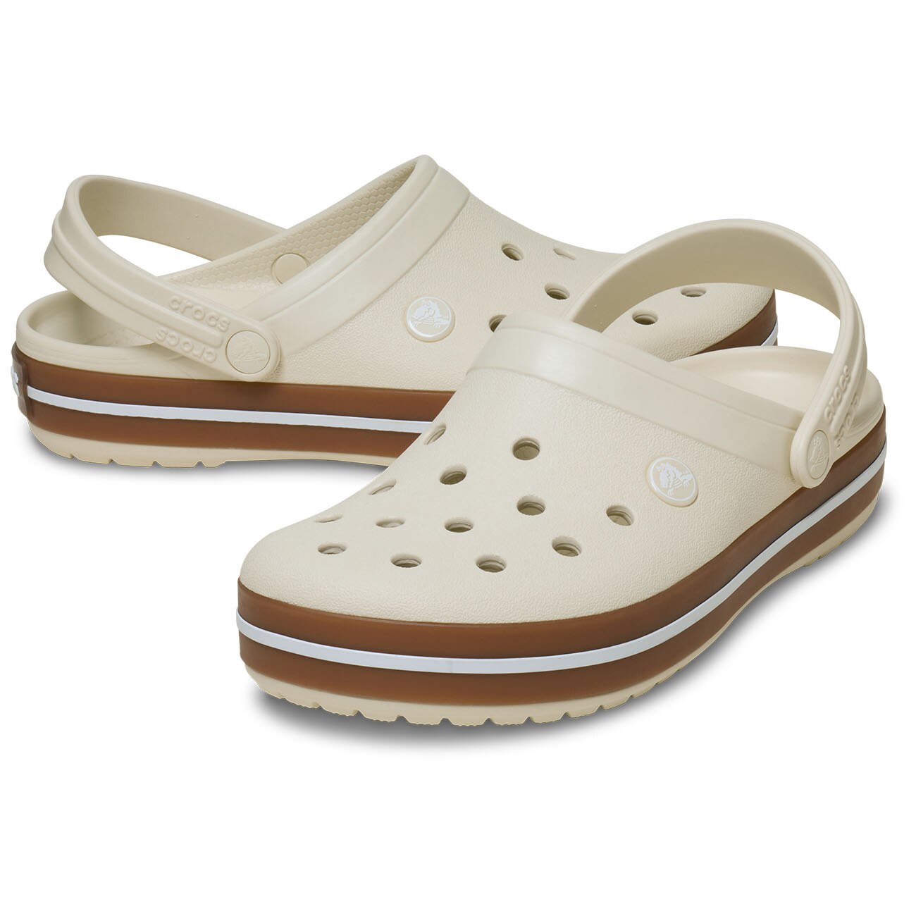 Crocs Crocband Gum Clog U para hombre y mujer - Blanco Blanco-2
