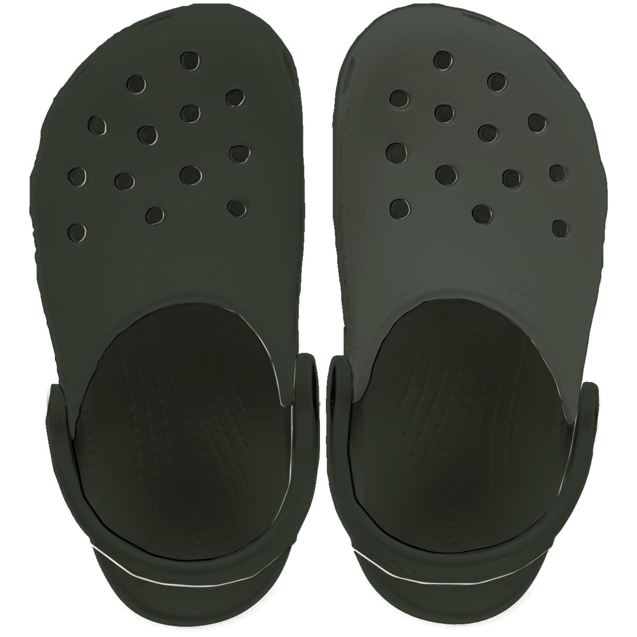Zuecos de bebés Classic Clog Crocs - Verde oscuro Verde oscuro-2