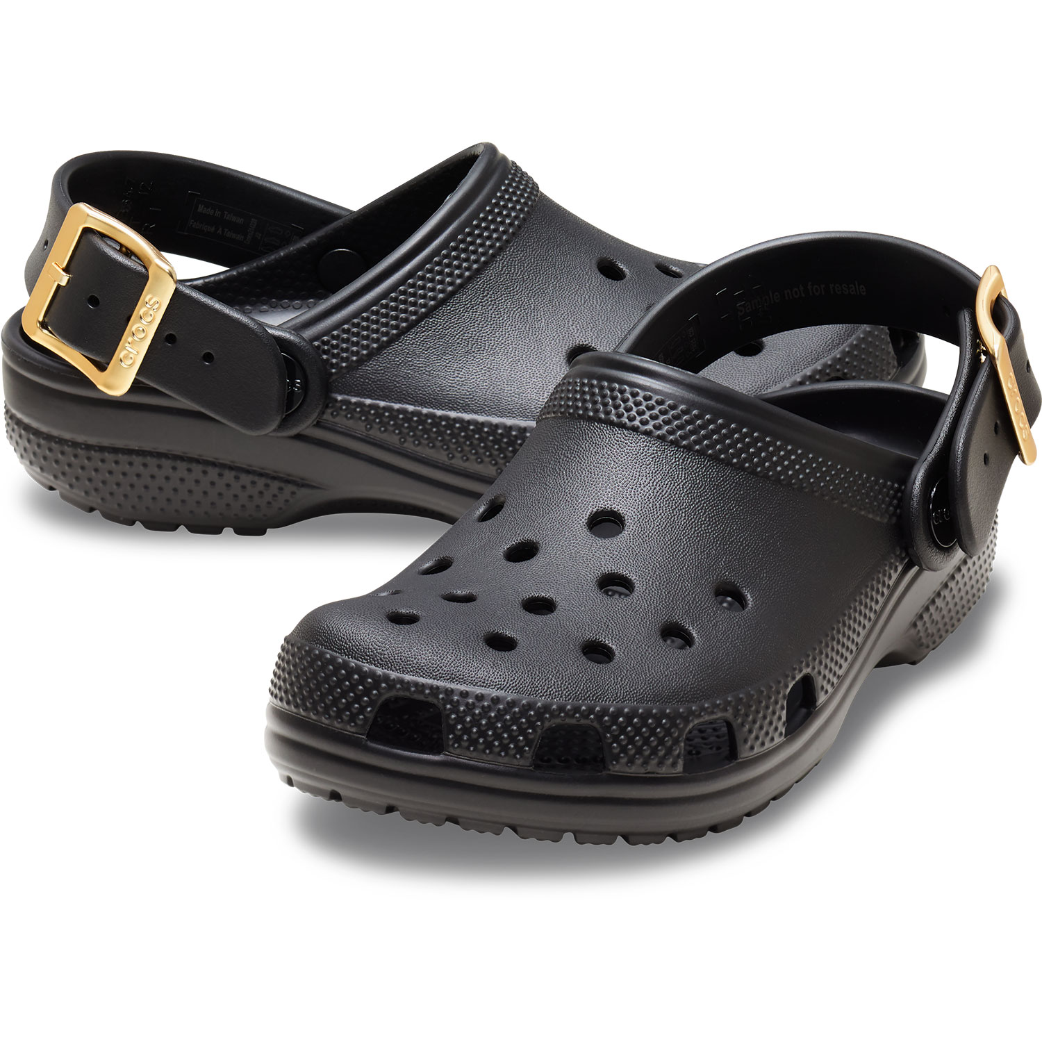 Zuecos de niños Classic Metallic Buckle Clog K Crocs - Negro Negro-2