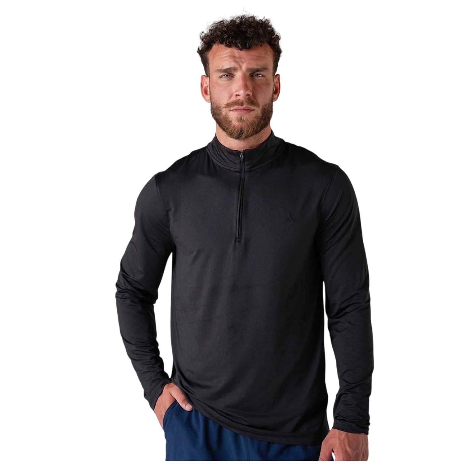 Joola Camiseta de pickleball de hombre QUARTER ZIP Gris claro