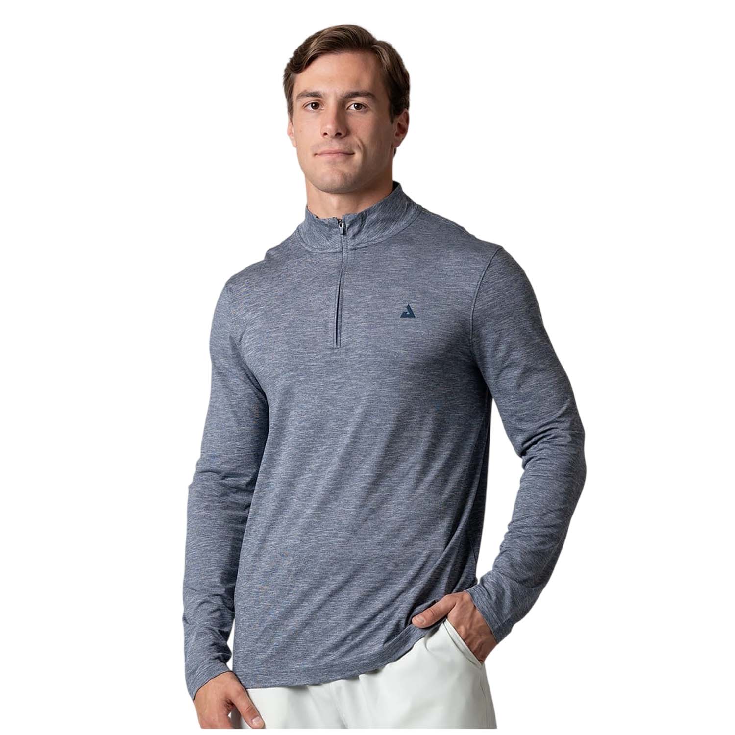 Joola Camiseta de pickleball de hombre QUARTER ZIP Gris claro