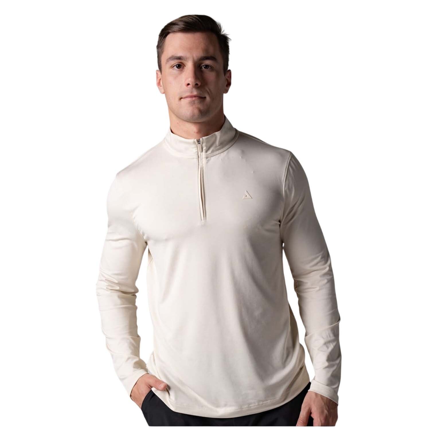 Joola Camiseta de pickleball de hombre QUARTER ZIP Gris claro
