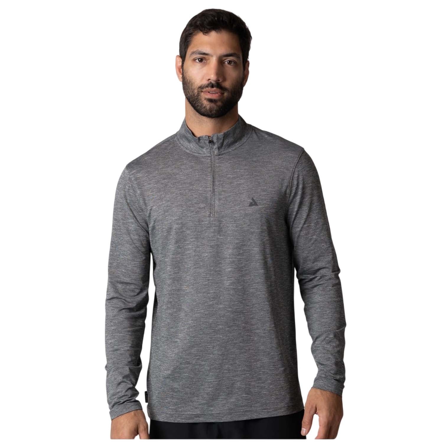 Joola Camiseta de pickleball de hombre QUARTER ZIP Gris claro